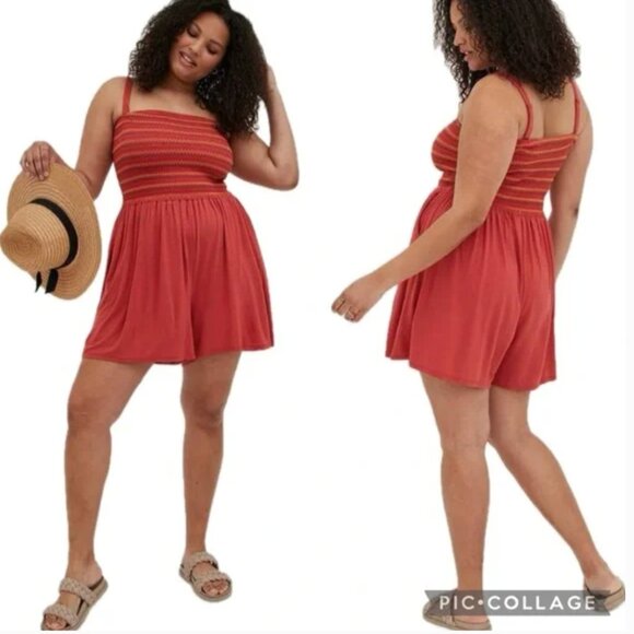 torrid Pants - Torrid Super Soft Smocked Romper Size 6X